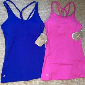 Brand new Pink and Blue Athleta Tank Tops